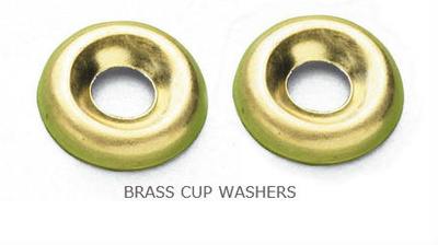 12g  SOLID BRASS SCREW CUP WASHER SURFACE MOUNTED FOR COUNTERSUNK CSK SCREWS 